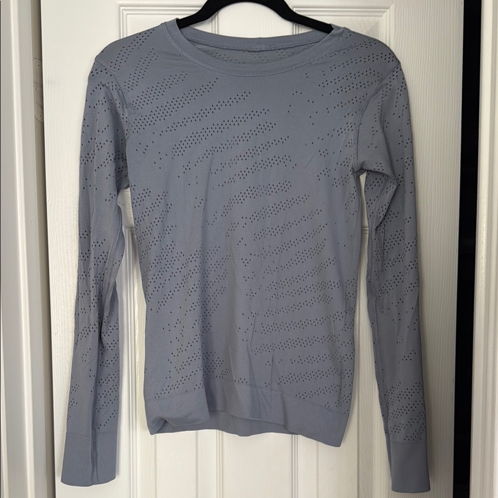 Women's Blue Long Sleeve Top